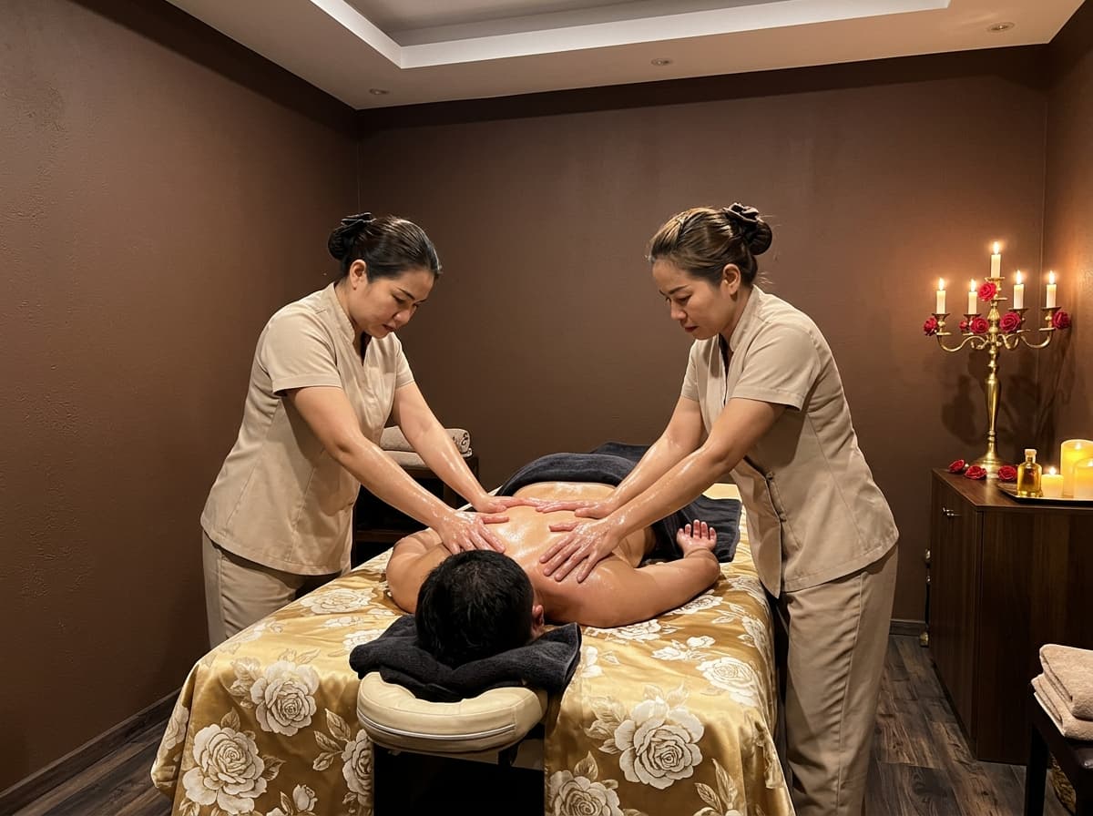 นวดอโรม่า 4 มือ